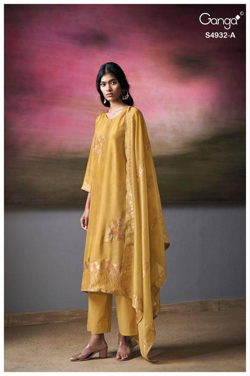 TOSHIKA 4932 By Ganga Fashion Stylish Beautiful Colourful Silk Dresses At Wholesale Price
